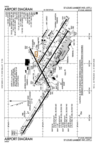 St Louis Lambert Intl St Louis, MO (KSTL): AIRPORT DIAGRAM (APD)